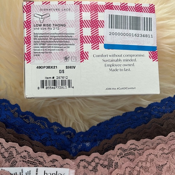 NIB Hanky Panky Signature set of three stretch-lace low-rise thongs $85 - Picture 6 of 9